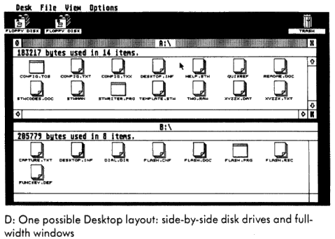 One posible desktop layout