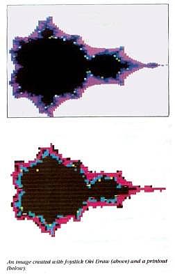 An image created with Joystick Oki Draw (above) and a printout (below)